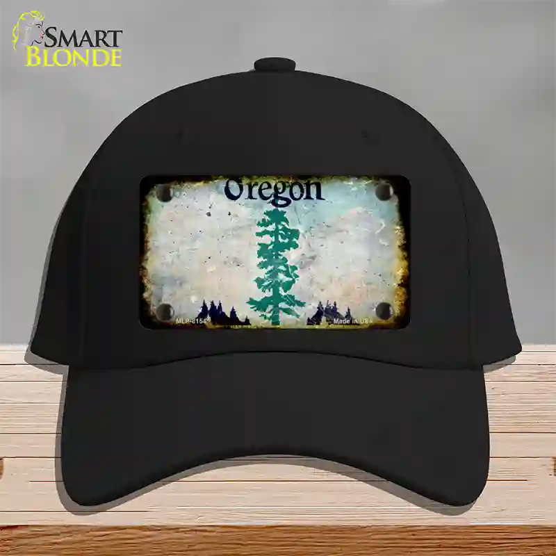 Oregon Rusty Blank Novelty License Plate Hat Cotton / Black