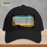 Arizona Gray Rusty Blank Novelty License Plate Hat Black Cotton