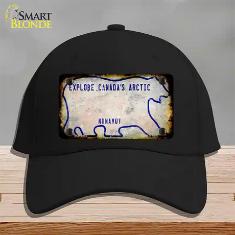 Nunavut Rusty Blank Novelty License Plate Hat Cotton / Black