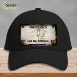 Puerto Rico Rusty Blank Novelty License Plate Hat Cotton / Black