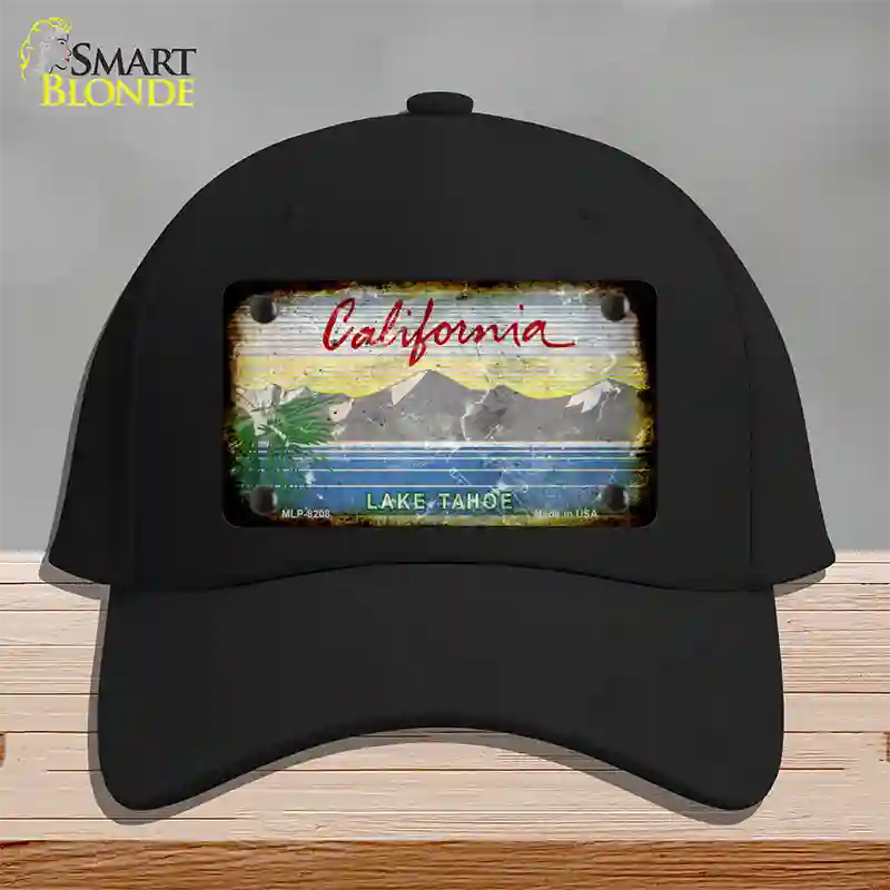 California Lake Tahoe Rusty Blank Novelty License Plate Hat Cotton / Black