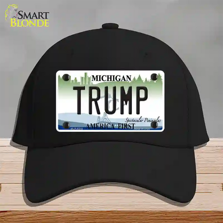 Trump Michigan Novelty License Plate Hat Cotton / Black