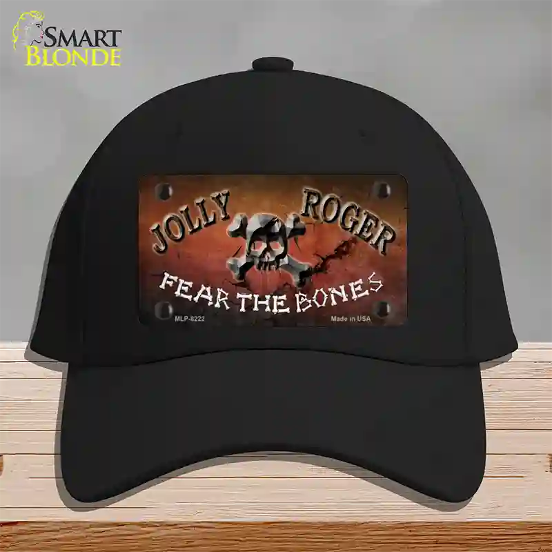 Fear The Bones Novelty License Plate Hat Cotton / Black