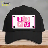 Hope Breast Cancer Ribbon Novelty License Plate Hat Cotton / Black