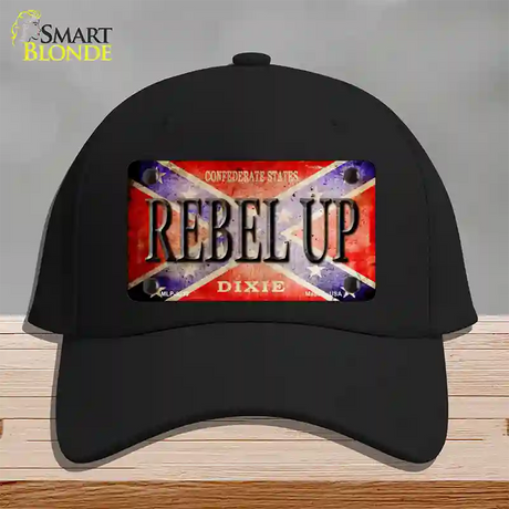 Rebel Up Novelty License Plate Hat Cotton / Black