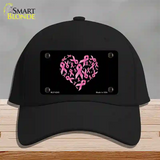 Pink Ribbons Novelty License Plate Hat Cotton / Black