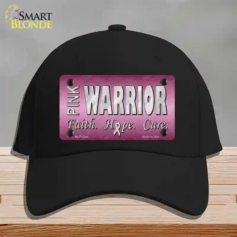 Pink Warrior Novelty License Plate Hat Cotton / Black