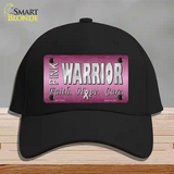 Pink Warrior Novelty License Plate Hat Cotton / Black