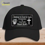 God And Guns Novelty License Plate Hat Cotton / Black