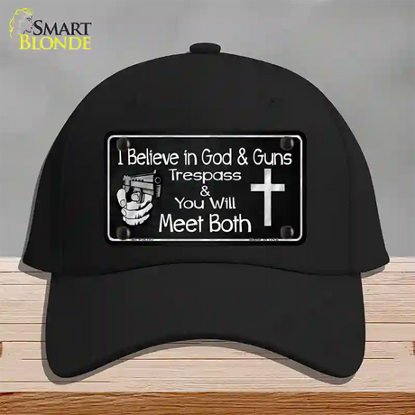 God And Guns Novelty License Plate Hat Cotton / Black