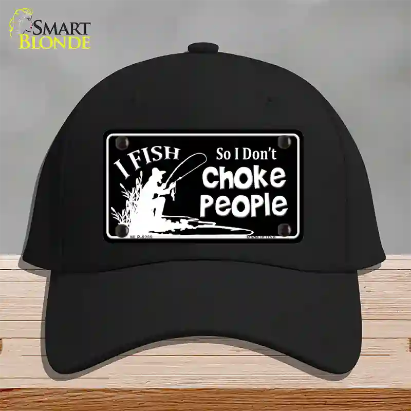 Dont Choke People Novelty License Plate Hat Cotton / Black