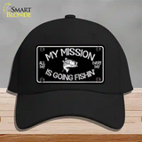 My Mission Is Fishin Novelty License Plate Hat Cotton / Black