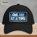 One Day At A Time Novelty License Plate Hat Cotton / Black