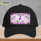 All Cancer Awareness Novelty License Plate Hat Cotton / Black