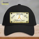 Childhood Cancer Ribbon Novelty License Plate Hat Cotton / Black