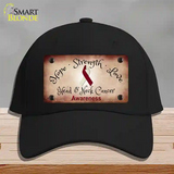 Head and Neck Cancer Ribbon Novelty License Plate Hat Cotton / Black