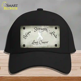 Lung Cancer Ribbon Novelty License Plate Hat Cotton / Black