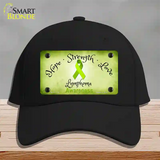 Lymphoma Cancer Ribbon Novelty License Plate Hat Cotton / Black