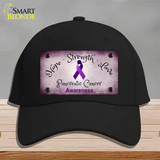 Pancreatic Ribbon Novelty License Plate Hat Cotton / Black