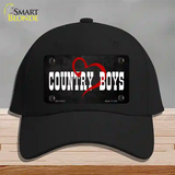 Country Boys Novelty License Plate Hat Cotton / Black