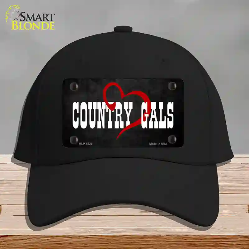 Country Gals Novelty License Plate Hat Cotton / Black