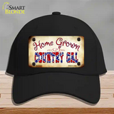 Home Grown Country Gal Novelty License Plate Hat Cotton / Black