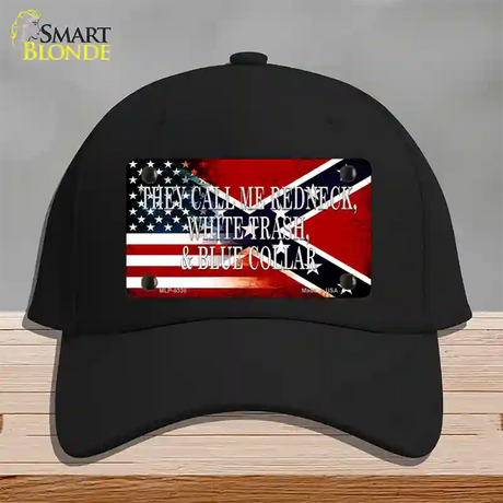 They Call Me Redneck Novelty License Plate Hat Cotton / Black