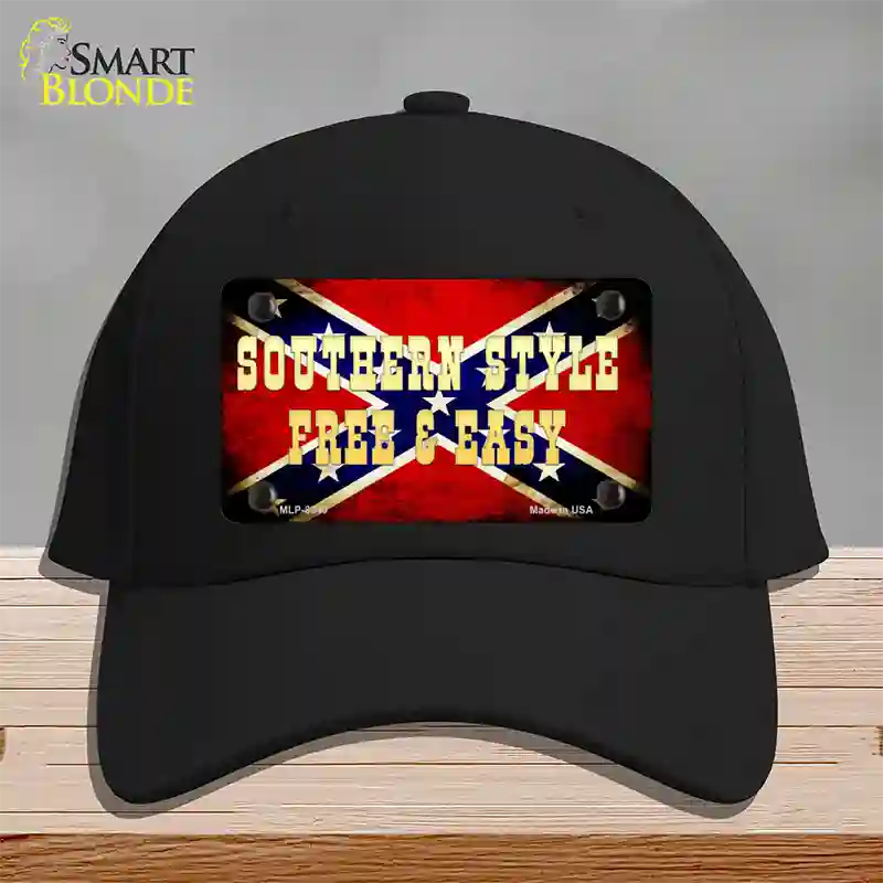 Southern Style Novelty License Plate Hat Cotton / Black