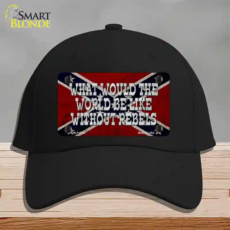 What Would The World Novelty License Plate Hat Cotton / Black