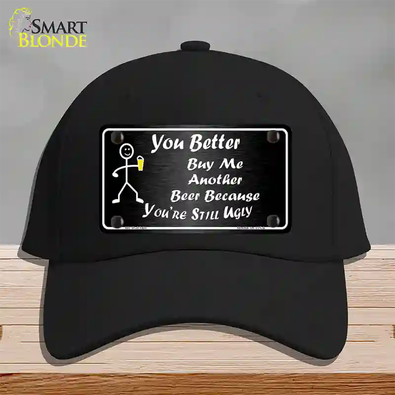 Buy Me Another Beer Novelty License Plate Hat Cotton / Black