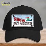 Snow Boarder Novelty License Plate Hat Cotton / Black