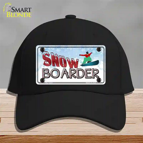 Snow Boarder Novelty License Plate Hat Cotton / Black