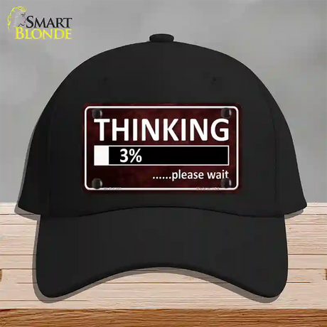 Thinking Please Wait Novelty License Plate Hat Cotton / Black