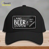 I Make Beer Disappear Novelty License Plate Hat Cotton / Black