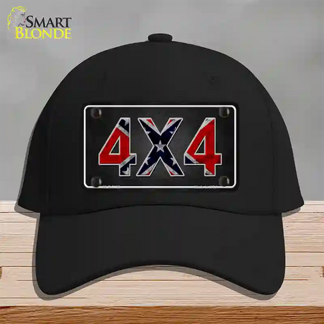 4x4 Confederate Novelty License Plate Hat Cotton / Black