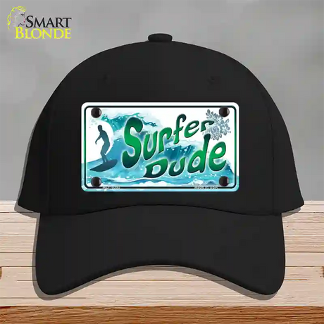 Surfer Dude Novelty License Plate Hat Cotton / Black