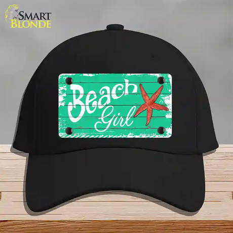 Beach Girl Novelty License Plate Hat Cotton / Black