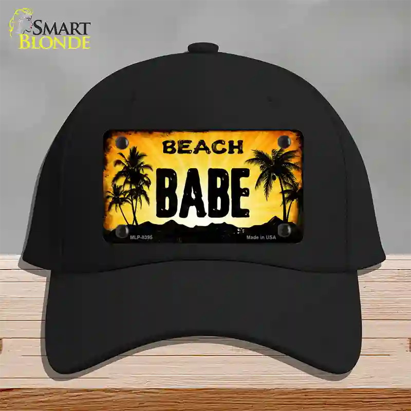 Beach Babe Novelty License Plate Hat Cotton / Black