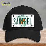 Sanibel Florida Novelty License Plate Hat Cotton / Black