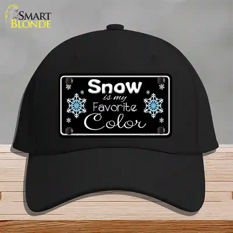 Snow Is My Favorite Color Novelty License Plate Hat Cotton / Black