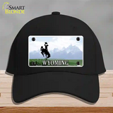 Wyoming State Novelty License Plate Hat Cotton / Black