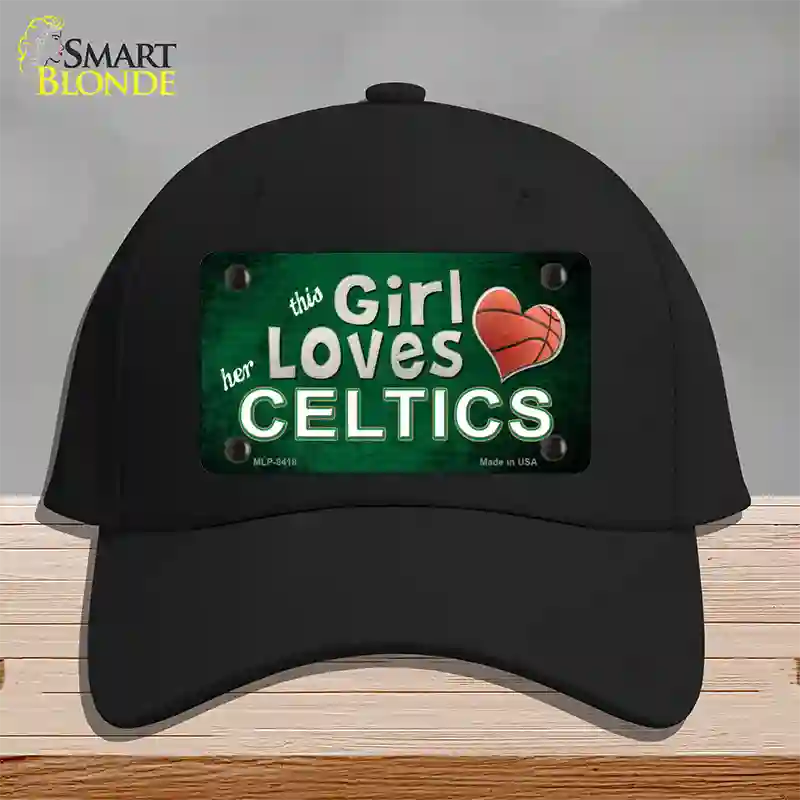 This Girl Loves Her Celtics Novelty License Plate Hat Cotton / Black