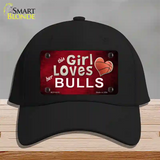 This Girl Loves Her Bulls Novelty License Plate Hat Cotton / Black