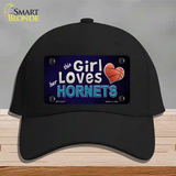 This Girl Loves Her Hornets Novelty License Plate Hat Cotton / Black