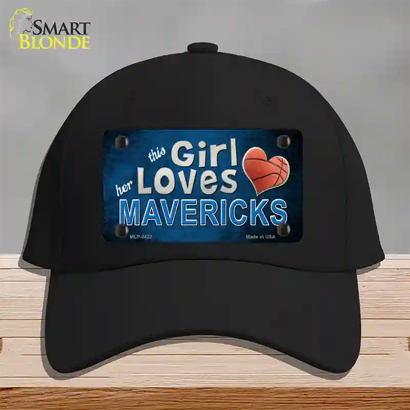 This Girl Loves Her Mavericks Novelty License Plate Hat Cotton / Black