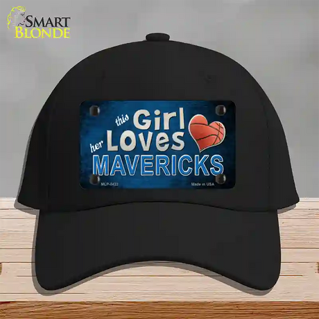 This Girl Loves Her Mavericks Novelty License Plate Hat Cotton / Black