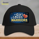 This Girl Loves Her Warriors Novelty License Plate Hat Cotton / Black