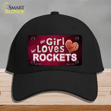 This Girl Loves Her Rockets Novelty License Plate Hat Cotton / Black