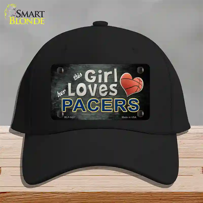 This Girl Loves Her Pacers Novelty License Plate Hat Cotton / Black