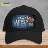 This Girl Loves Her Grizzlies Novelty License Plate Hat Cotton / Black